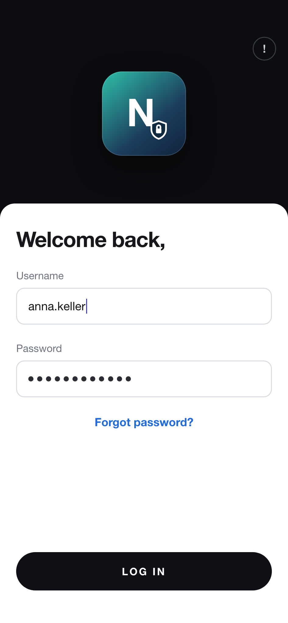 Login screen of the SuperApp